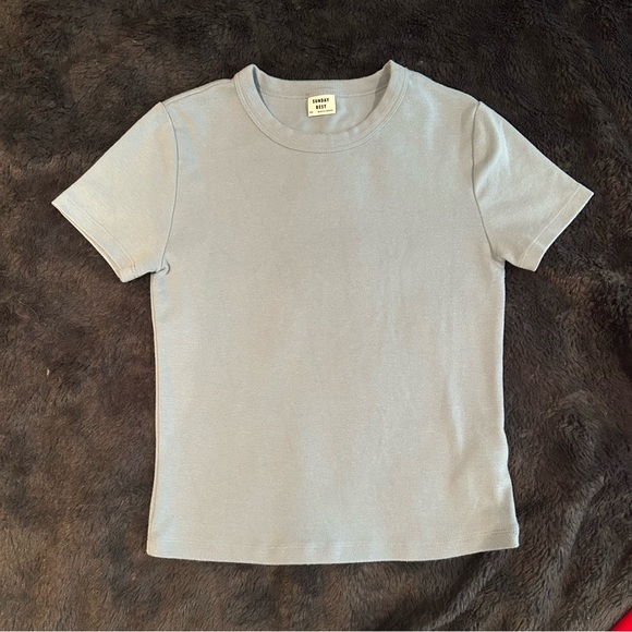 Aritzia Sunday best blue baby tee - Picture 1 of 3